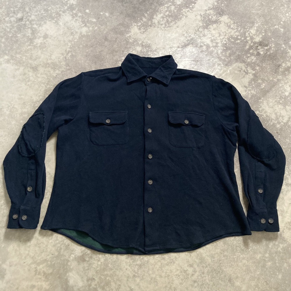 Samuelsohn Mens Navy Button Up Shirt Large Casual Workwear Long Sleeve Canada